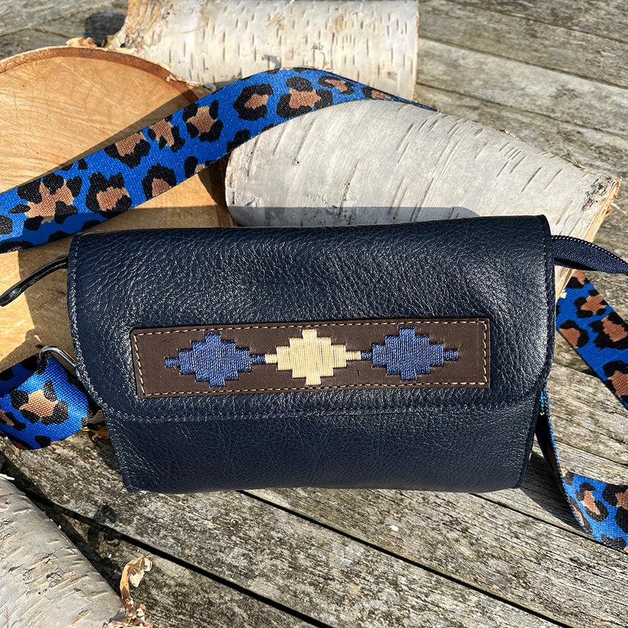 Bag strap -Blue Leopard