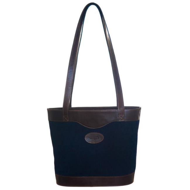 Navy Suede Tote