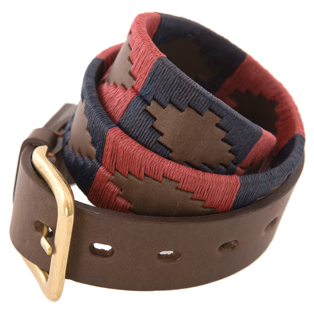 Polo belt Burgundy navy